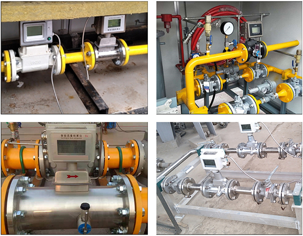 管道式氣體渦輪流量計現場安裝使用圖